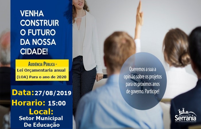 Prefeitura promove Audiência Publica para elaboração de Lei Orçamentária Anual (LOA)