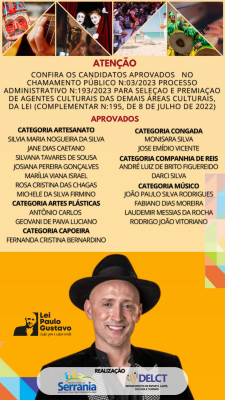 Chamamento Público Nº 003/2023 - APROVADOS