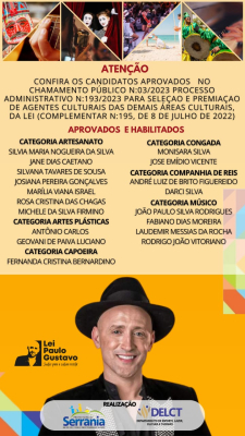 Chamamento Público Nº 003/2023 - APROVADOS e HABILITADOS